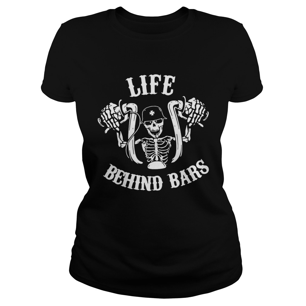 Skeleton Motorcycle Life Behind Bars Classic Ladies