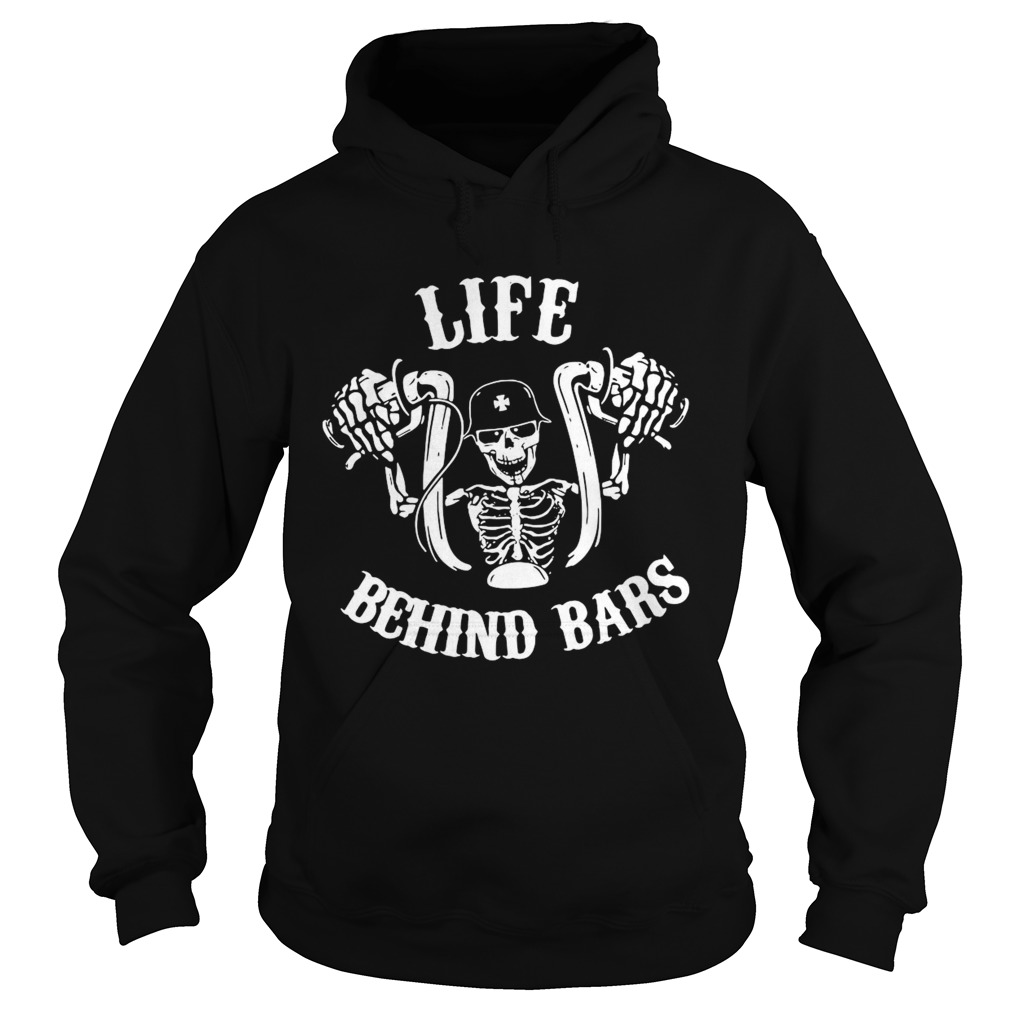 Skeleton Motorcycle Life Behind Bars Hoodie