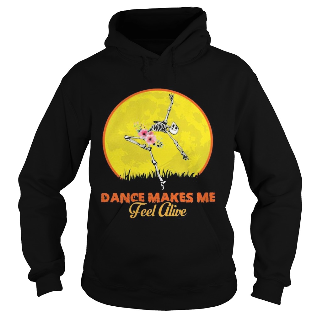Skeleton dance make me feel alive floral sunset Hoodie