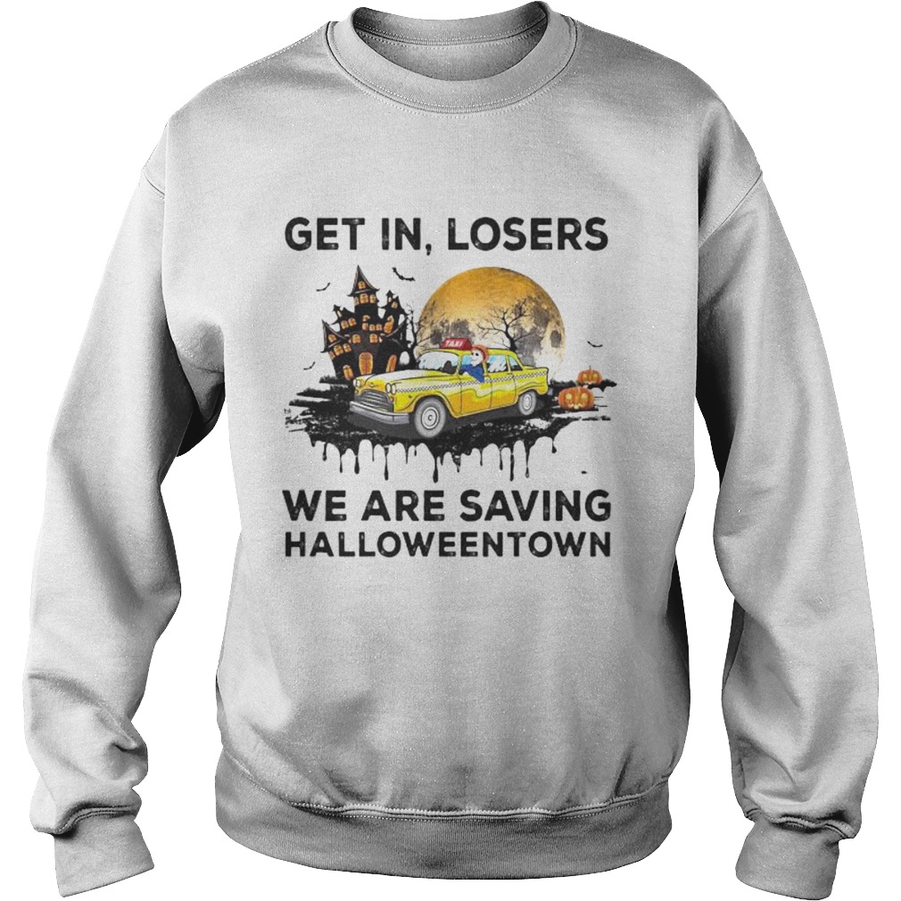 Skeleton get in loser we are saving halloweentown moon Sweatshirt