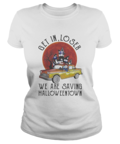 Skeleton riding taxi get in loser we are saving halloweentown sunset  Classic Ladies