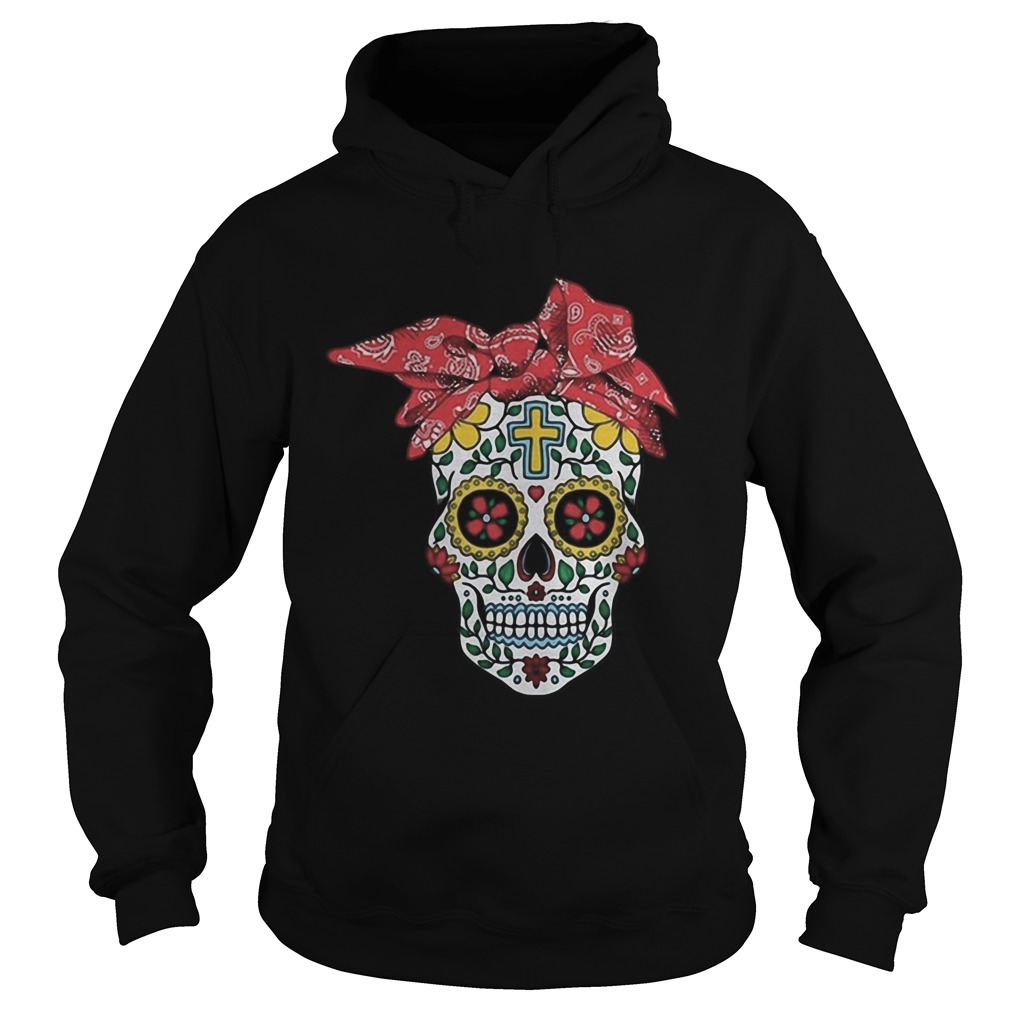Skull Hippie Red Bow Hoodie
