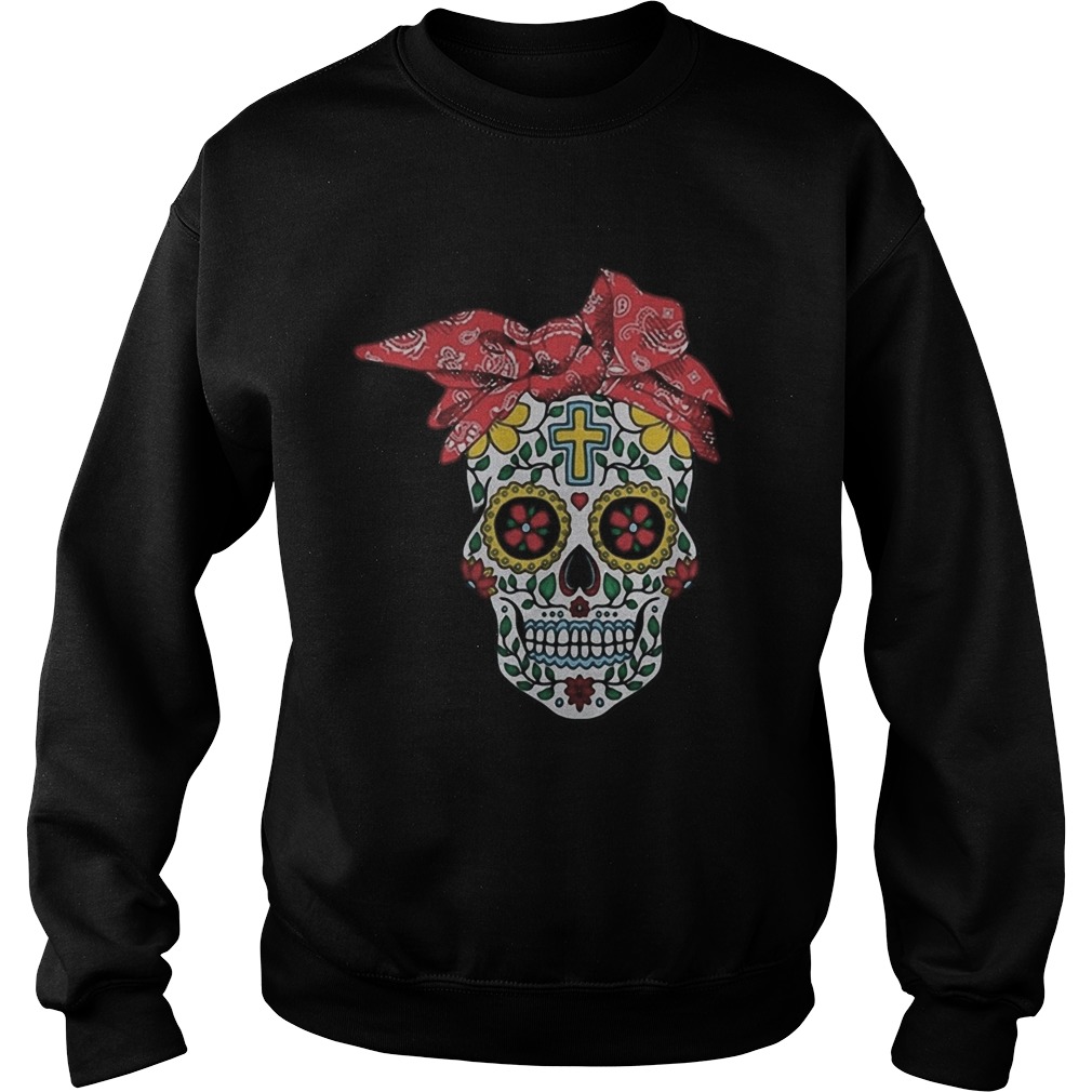Skull Hippie Red Bow Sweatshirt