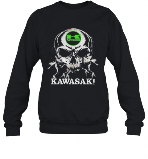 Skull Kawasaki Logo T-Shirt Unisex Sweatshirt