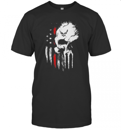 Skull Marine American Flag Independence Day T-Shirt