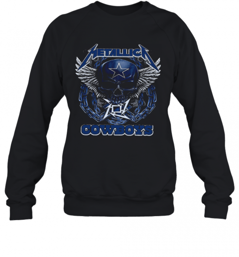 Skull Metallic Cowboys T-Shirt Unisex Sweatshirt