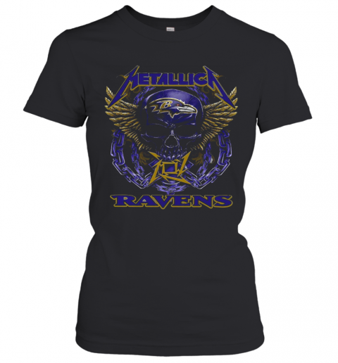 Skull Metallic Ravens T-Shirt Classic Women's T-shirt