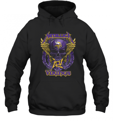 Skull Metallic Vikings Halloween T-Shirt Unisex Hoodie