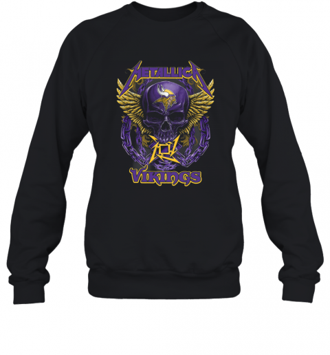 Skull Metallic Vikings Halloween T-Shirt Unisex Sweatshirt