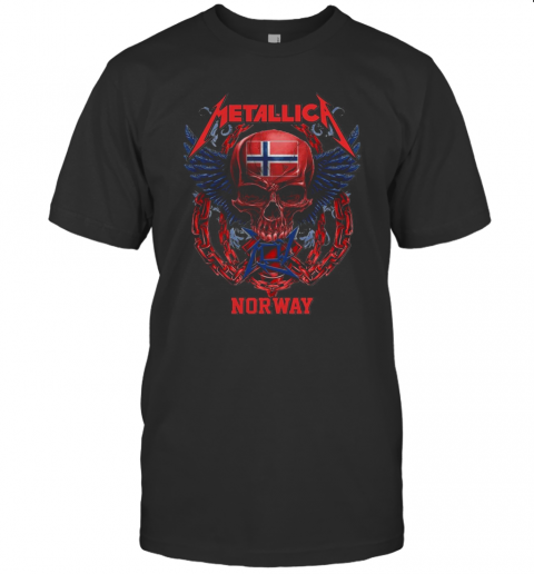 Skull Metallica Norway Flag T-Shirt