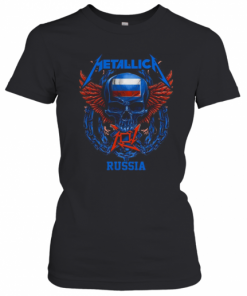 Skull Metallica Russia Flag T-Shirt Classic Women's T-shirt
