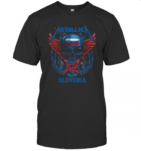 Skull Metallica Slovenia Flag T-Shirt