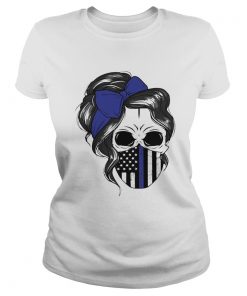 Skull Woman Face Mask American Flag  Classic Ladies