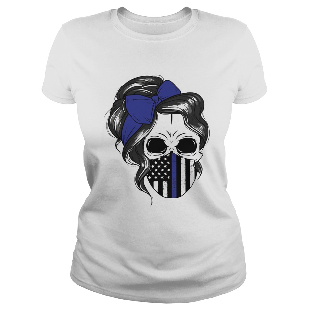 Skull Woman Face Mask American Flag Classic Ladies
