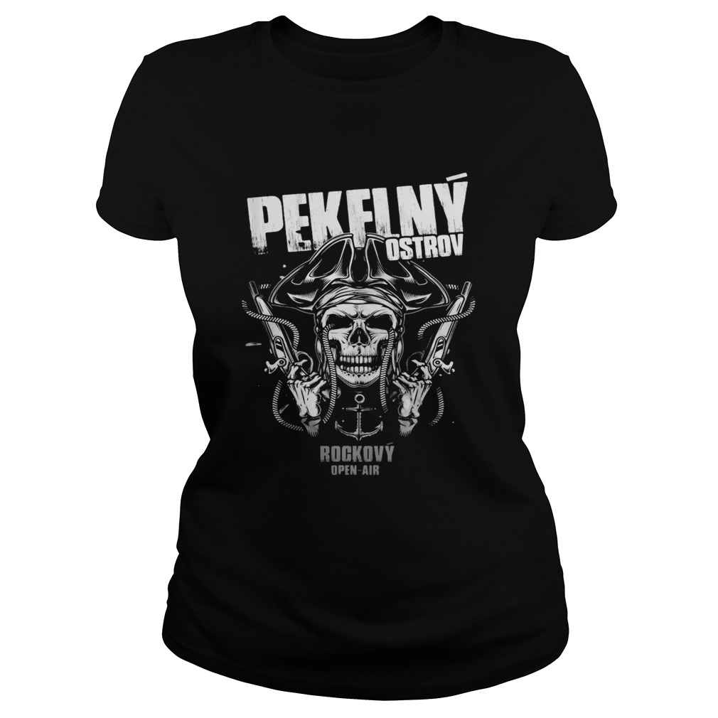 Skull cowboy pekflny ostrov rockovy open air Classic Ladies