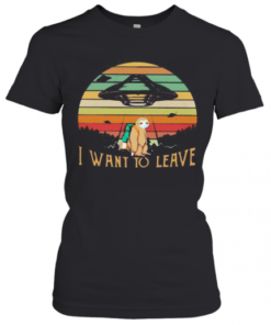 Sloth Mask I Want To Leave Vintage Retro T-Shirt Classic Women's T-shirt