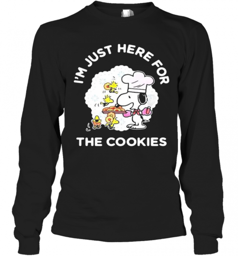 Snoopy And Woodstock I'M Just Here For The Cookies T-Shirt Long Sleeved T-shirt 