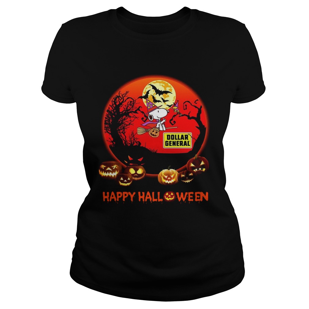 Snoopy Dollar General Pumpkin Happy Halloween Moon Classic Ladies