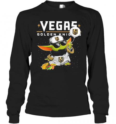 Star war baby yoda vegas golden knights  T-Shirt Long Sleeved T-shirt 