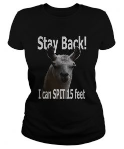 Stay Back 15 Feet Funny Cute Llama  Classic Ladies