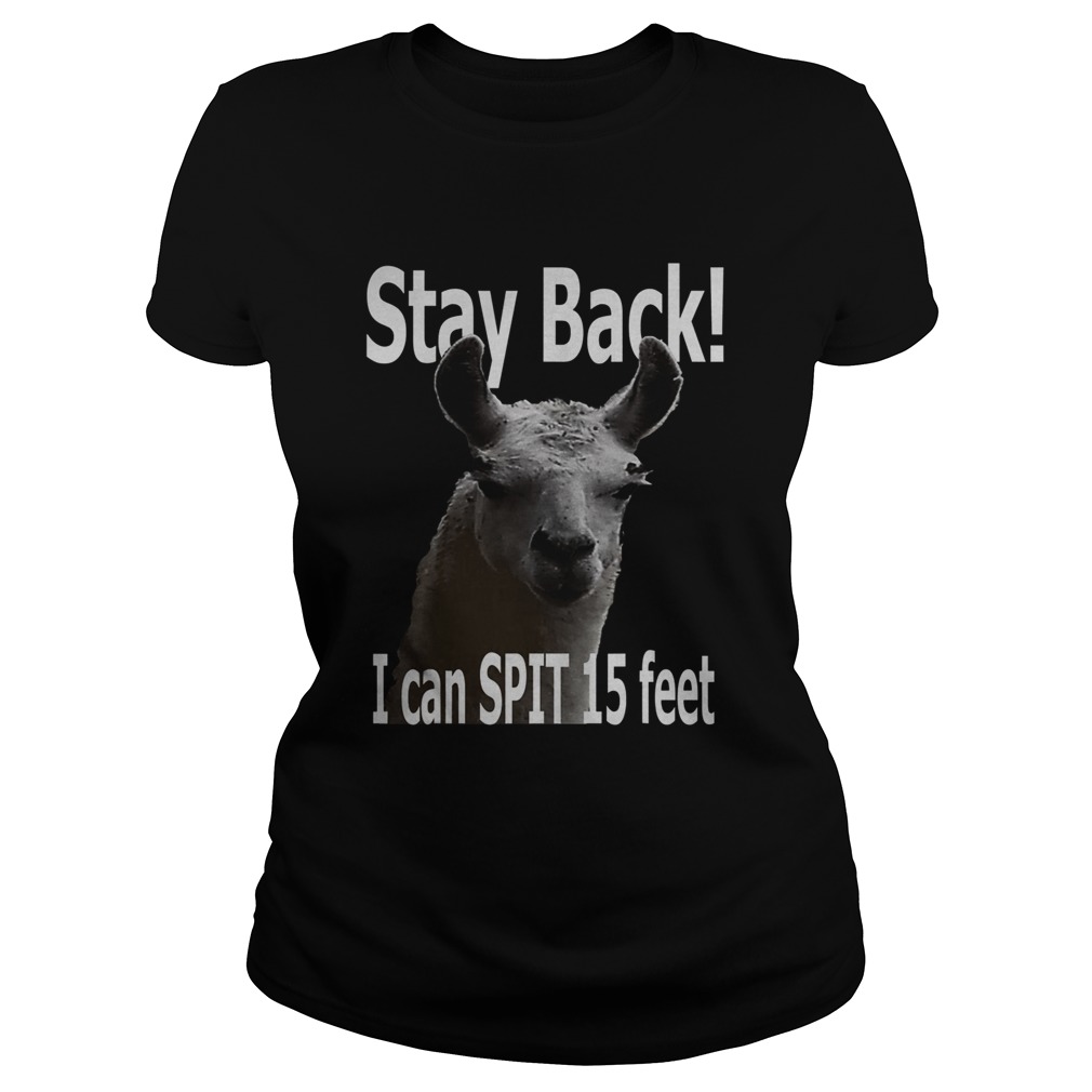Stay Back 15 Feet Funny Cute Llama Classic Ladies