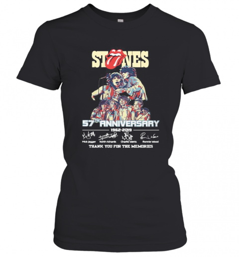 Stones 57Th Anniversary 1962 2019 Thank You For The Memories Signatures T-Shirt Classic Women's T-shirt