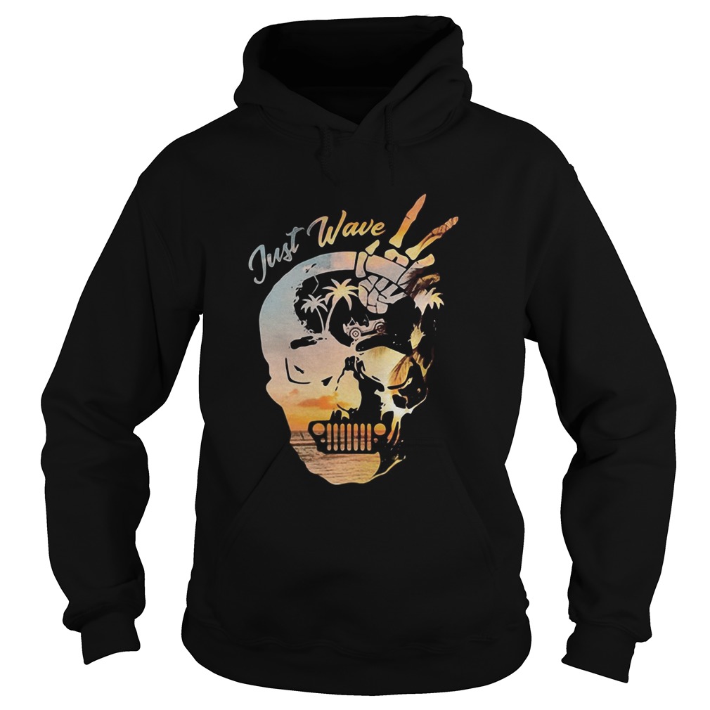 Summer skull just wave jeep Hoodie