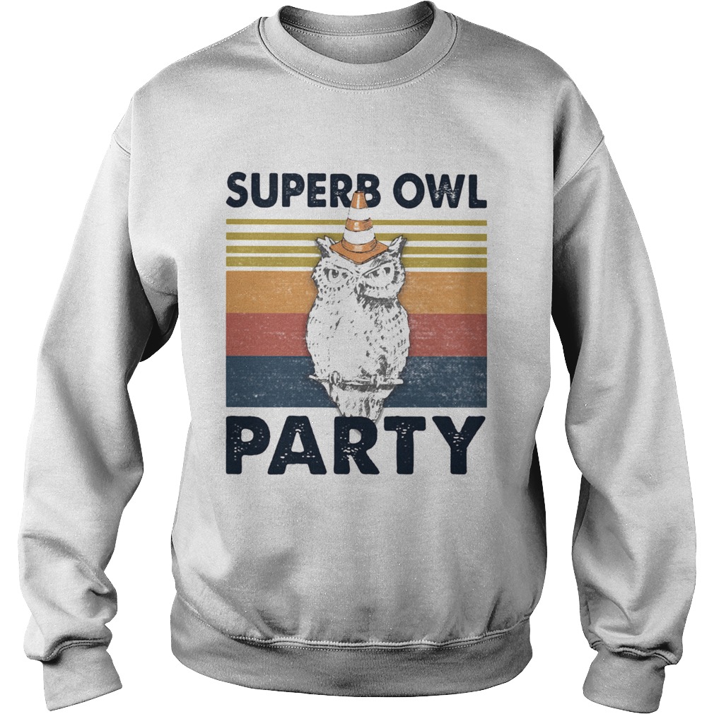 Superb Owl Party Vintage Retro Sweatshirt