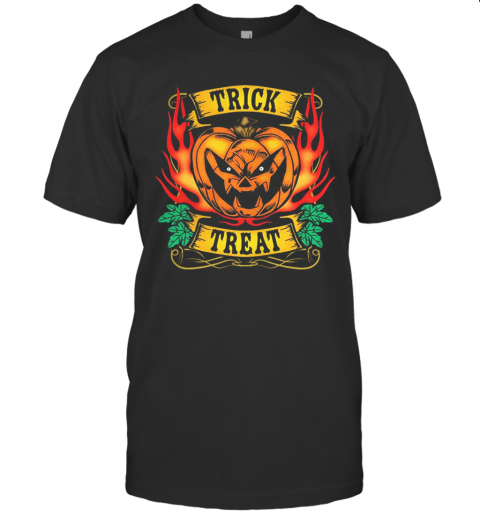 TRICK TREAT PUMPKIN BEAST HALLOWEEN T-Shirt