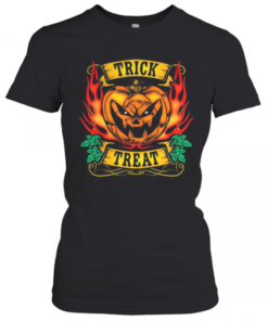 TRICK TREAT PUMPKIN BEAST HALLOWEEN T-Shirt Classic Women's T-shirt
