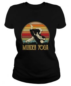 Taekwondo murder yoga vintage retro black  Classic Ladies