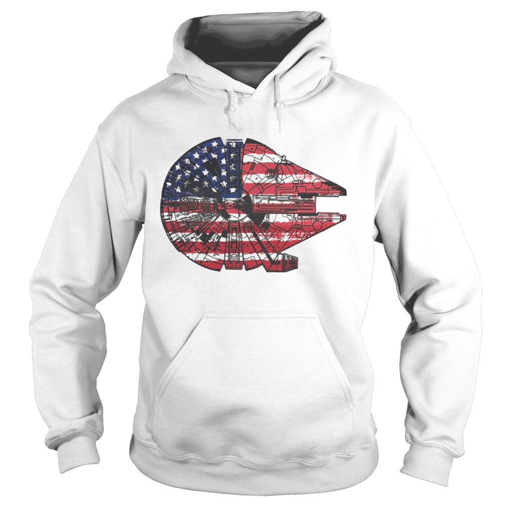 The American Flag Star Wars Millennium Falcon US Space Force Hoodie