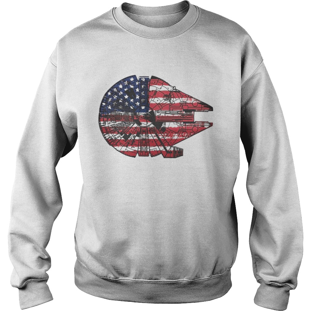 The American Flag Star Wars Millennium Falcon US Space Force Sweatshirt