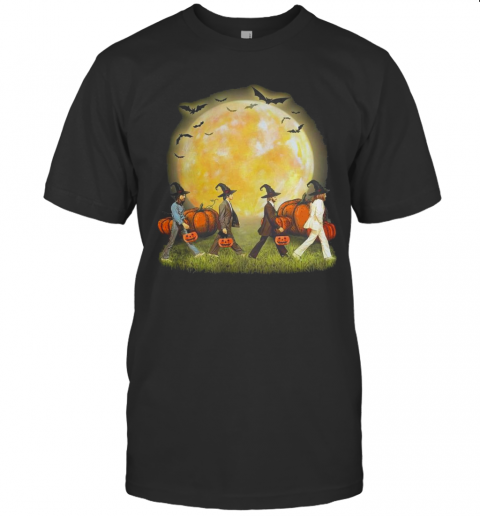 The Beatles Abbey Road Moon Pumpkins Halloween T-Shirt