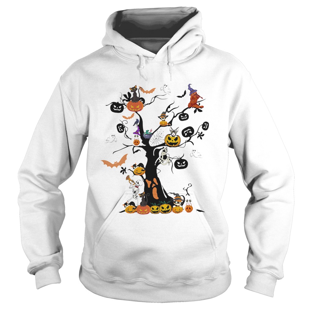 The Halloween Day Pumpkin Skull Ghost Cat Hoodie