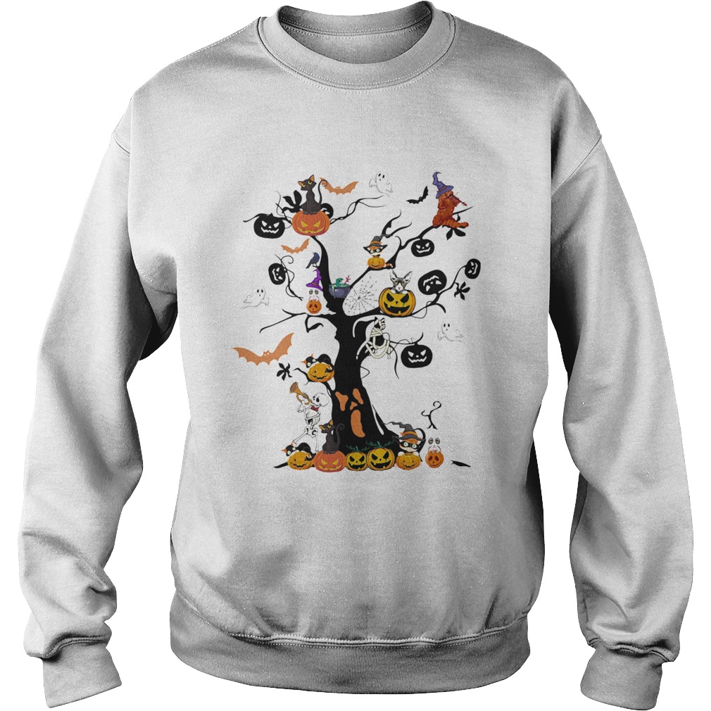 The Halloween Day Pumpkin Skull Ghost Cat Sweatshirt