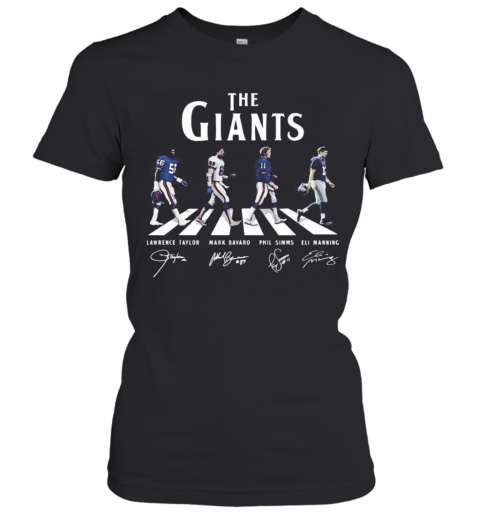 The New York Giants Football Team Crossing The Line Players Signatures T-Shirt Classic Women's T-shirt