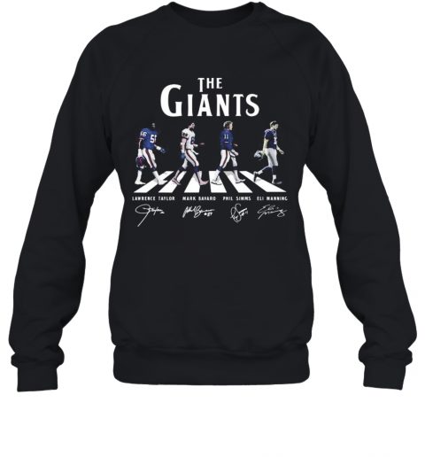 The New York Giants Football Team Crossing The Line Players Signatures T-Shirt Unisex Sweatshirt