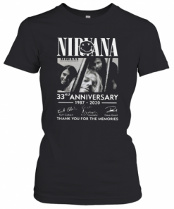 The Nirvana 33Rd Anniversary 1987 2020 Thank You For The Memories Signatures T-Shirt Classic Women's T-shirt