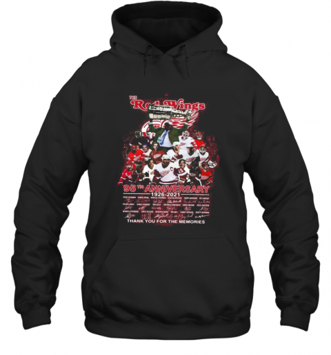 The Red Wings 95Th Anniversary 1926 2020 Thank You For The Memories Signatures T-Shirt Unisex Hoodie