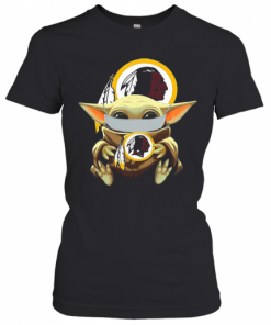 Top Star Wars Baby Yoda Face Mask Washington Redskins T-Shirt Classic Women's T-shirt