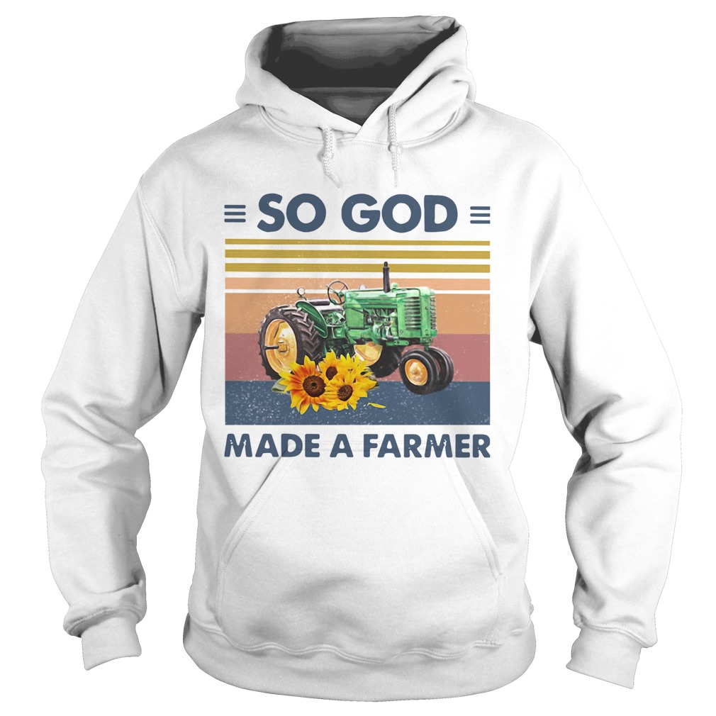 Tractor So God Made A Farmer Vintage Hoodie