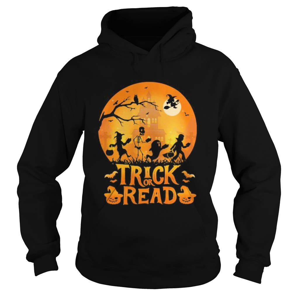 Trick Or Read Witch And Ghost Halloween Copy Hoodie
