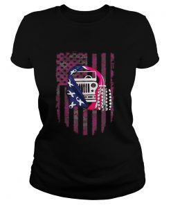 Truck cancer awareness american flag independence day  Classic Ladies