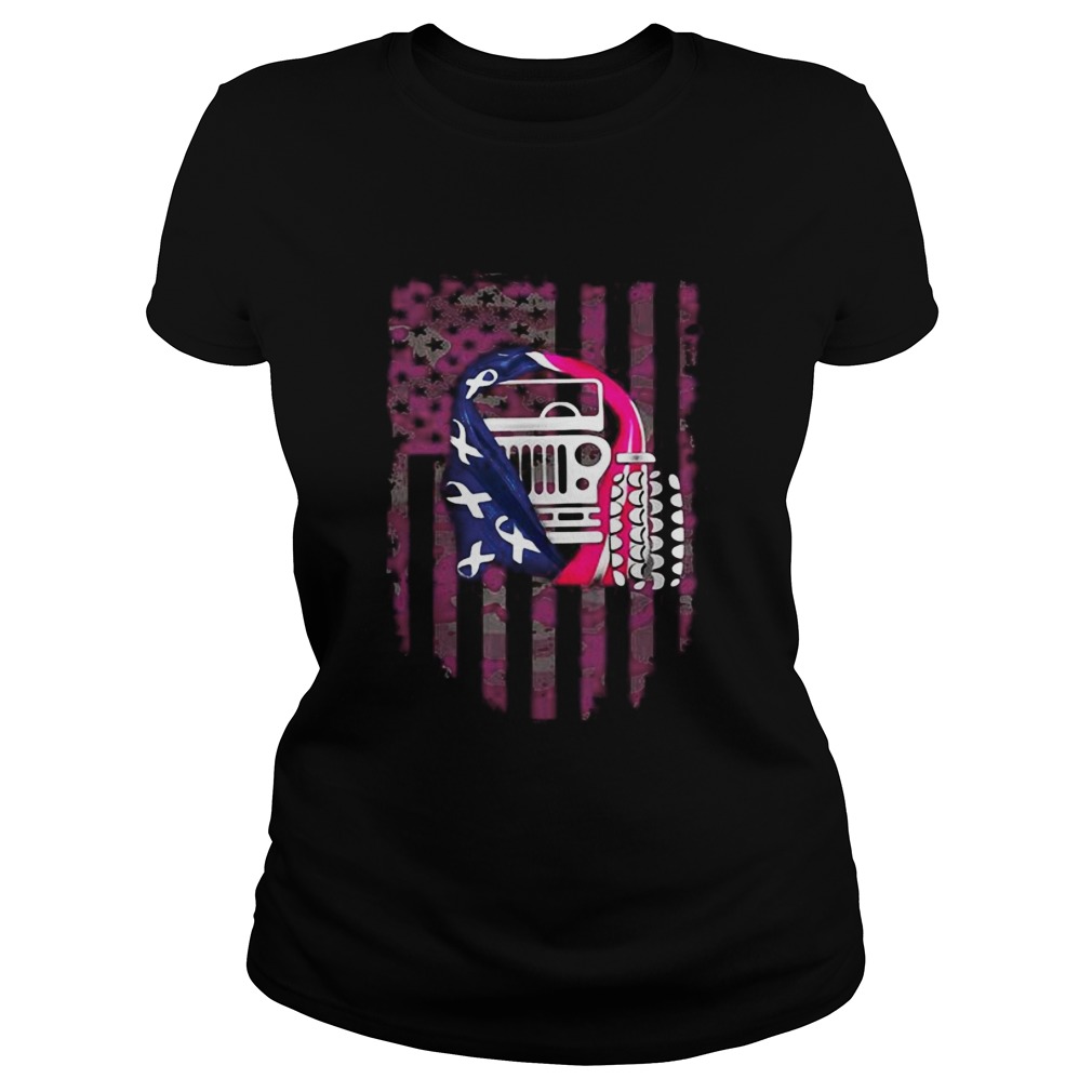 Truck cancer awareness american flag independence day Classic Ladies