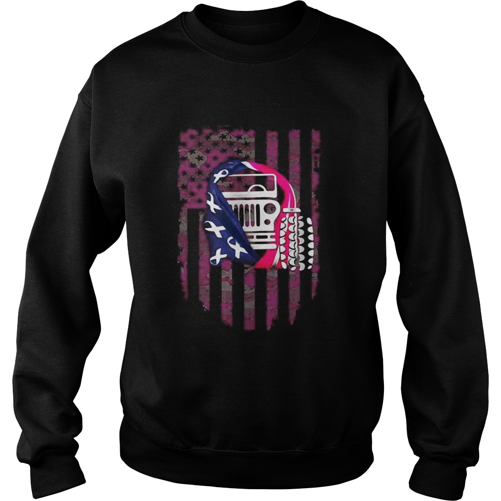 Truck cancer awareness american flag independence day Sweatshirt