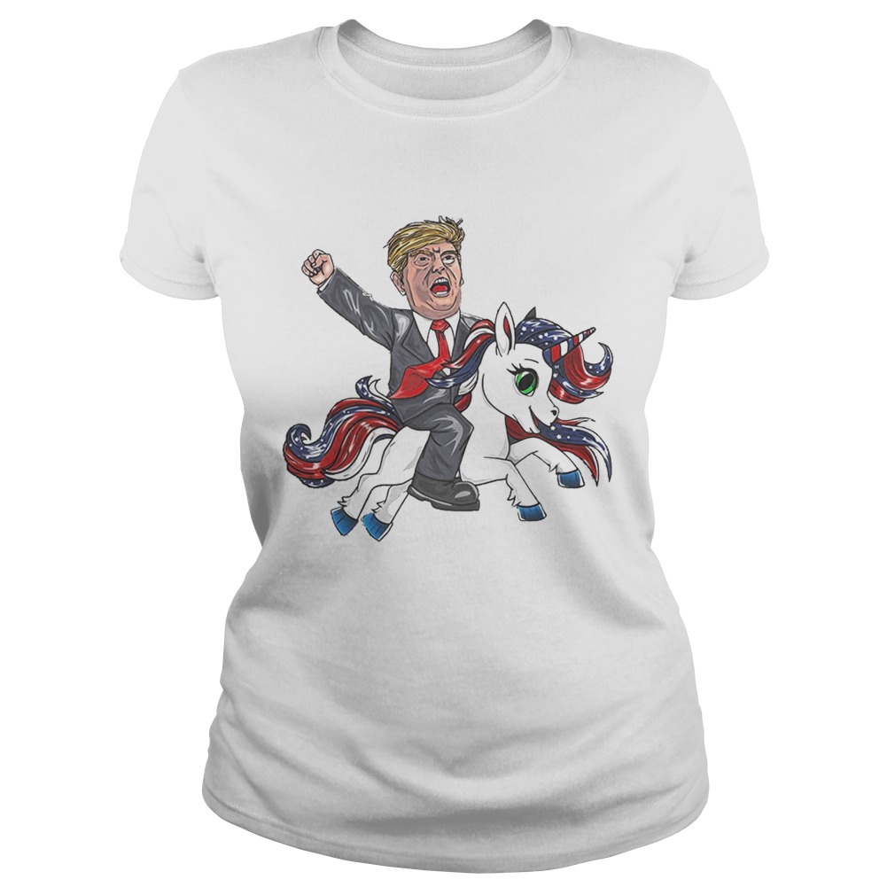 Trump Riding American Unicorn Classic Ladies
