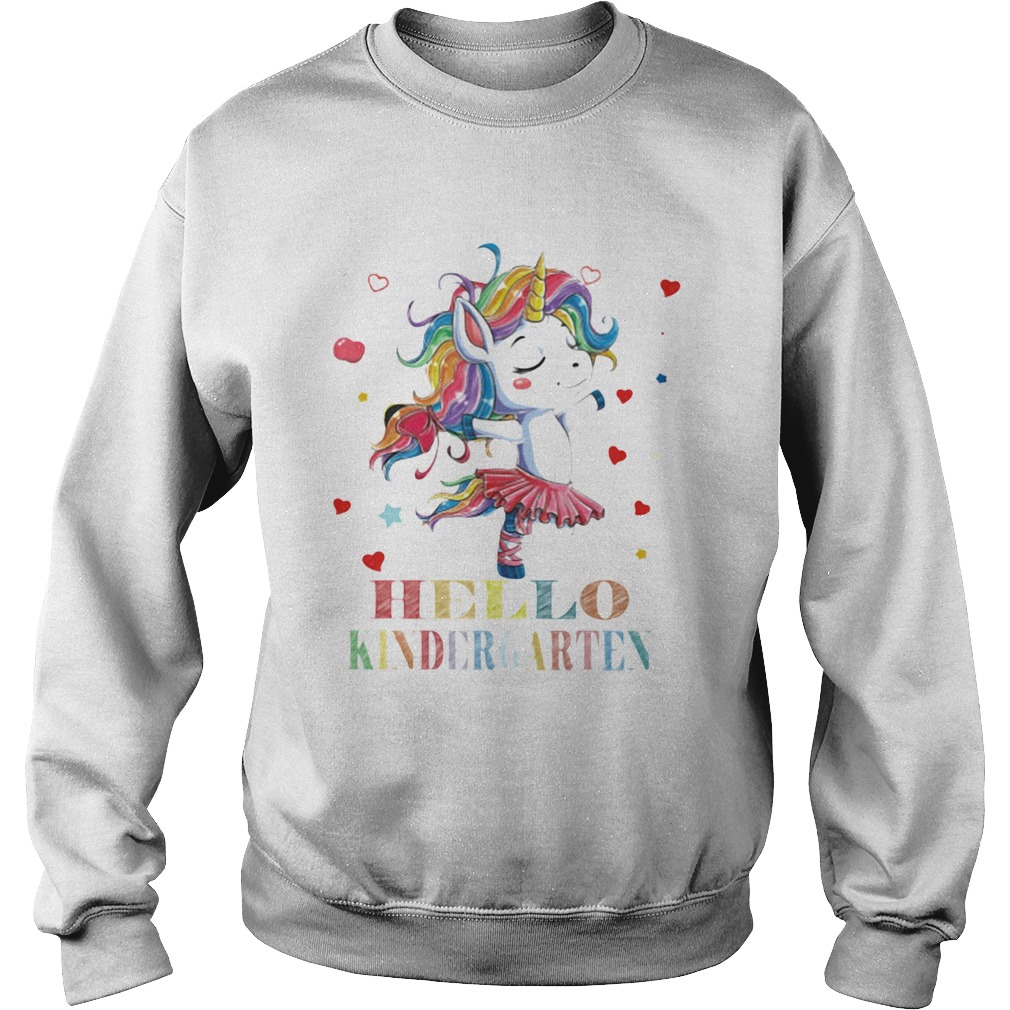 Unicorn hello kindergarten hearts Sweatshirt