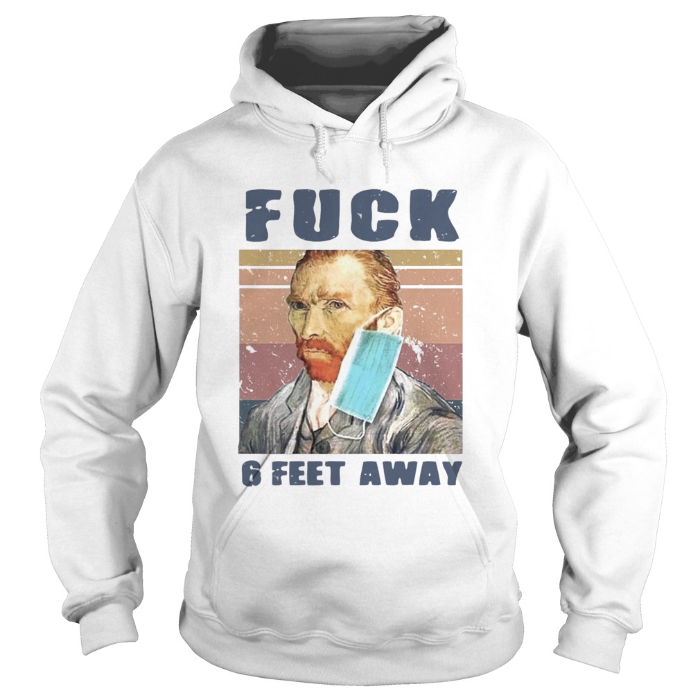 Van Gogh Face Mask Fuck 6 Feet Away Vintage Hoodie