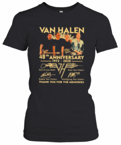 Van Halen Band 48Th Anniversary 1972 2020 Thank You For The Memories Signatures T-Shirt Classic Women's T-shirt